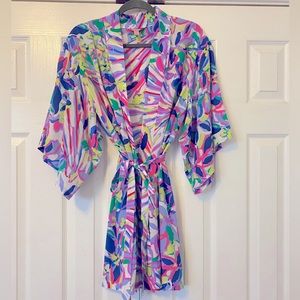 Lilly Pulitzer Silk Bathrobe size S/M